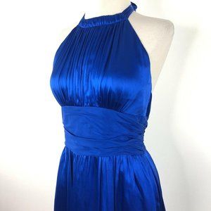 Cache Blue Silk Halter Dress  | Womens 10